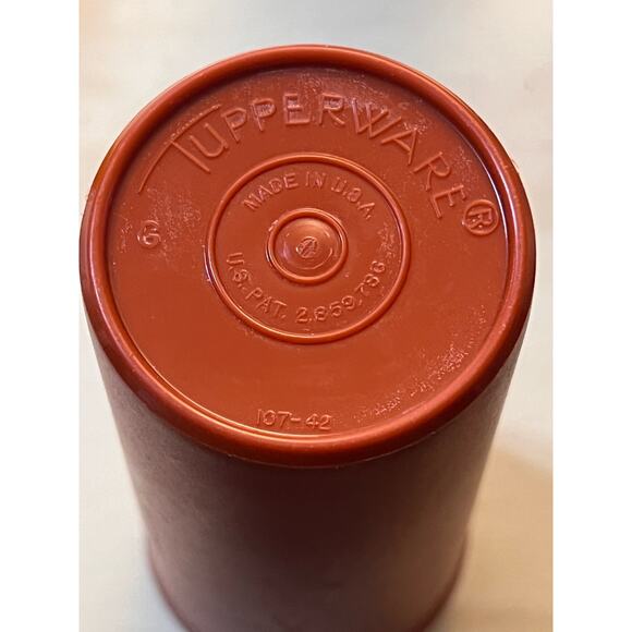 Tupperware Tumbler 5 Piece Cups Red Orange 16oz , Orange 12oz , 8oz Vintage - Picture 4 of 4